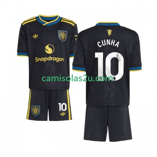 Camisolas de futebol Manchester United Matheus Cunha 10 Criança Equipamento 3ª 2025/26 Manga Curta Camisolas de futebol Manchester United Matheus Cunha 10 Criança Equipamento 3ª 2025/26 Manga Curta